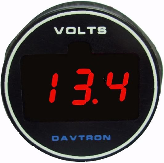 Davtron Model 451A Voltmeter/1.25 With Remote Sensing Red LED M451A