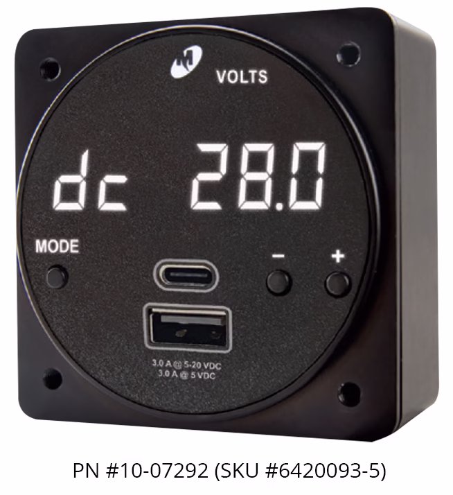 Mid-Continent Instruments and Avionics CHRONOS Digital Clock 6420093-0