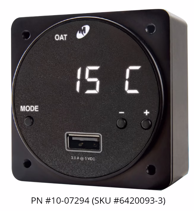 Mid-Continent Instruments and Avionics CHRONOS Digital Clock 6420093-3