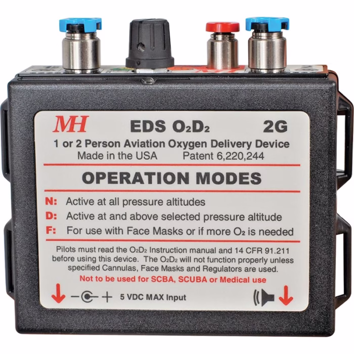13-05068 → Somma Aero Mountain High 2 Place Eds 02D2-2G Oxygen System With Regulator