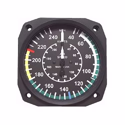 UMA 3-1/8 Airspeed Indicator 40-180 MPH