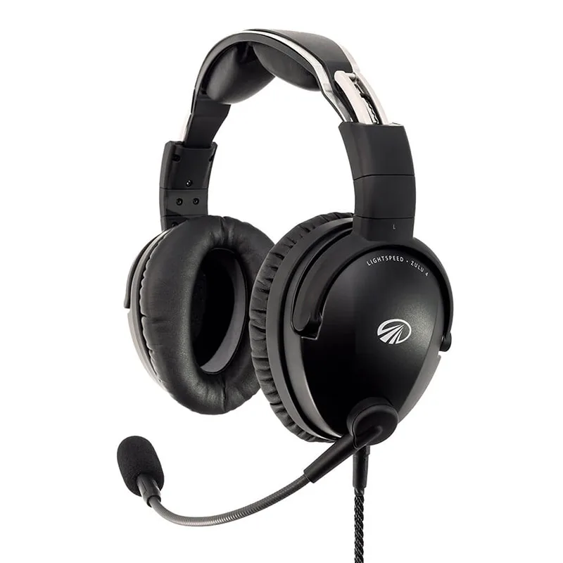 Lightspeed Zulu 4 ANR Headset U-174 Plug Straight Cord Battery Power
