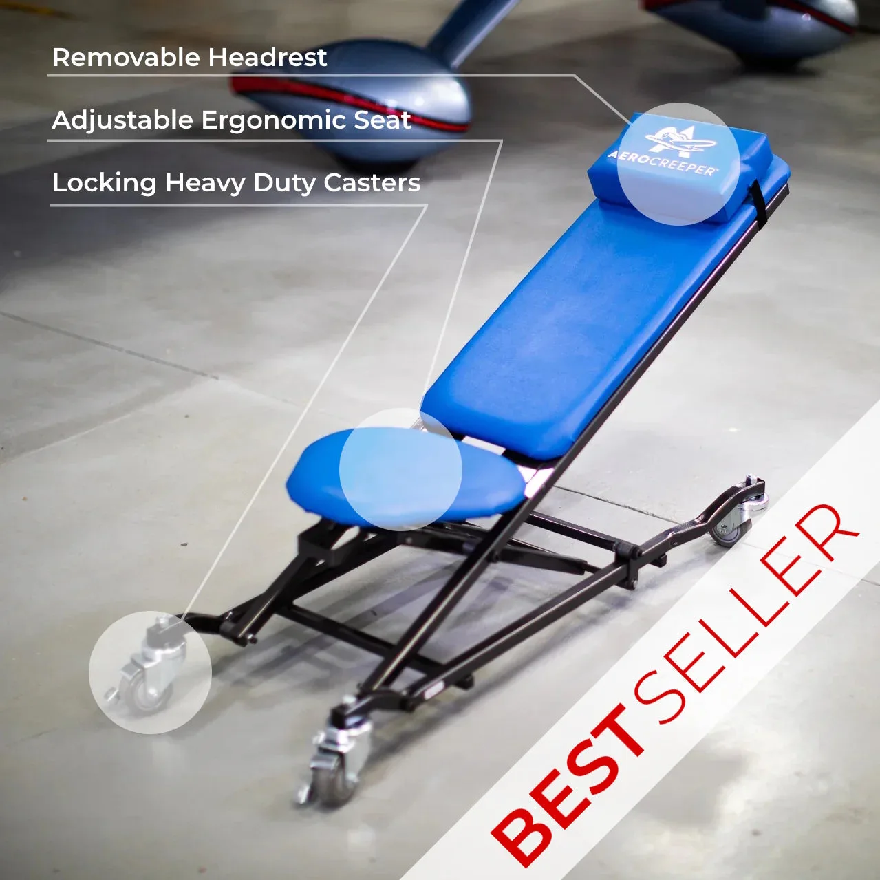 AeroCreeper Deluxe adjustable mechanics creeper